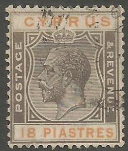 Cyprus Stamps SG 115 1924 18 Piastres - USED (h944)