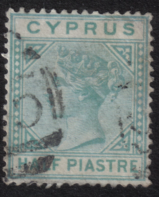 Cyprus Stamps SG 011 1881 Half Piastre - USED (h381)