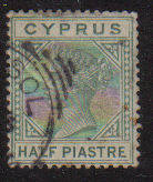 Cyprus Stamps SG 016a 1882 Half Piastre - USED (c780)
