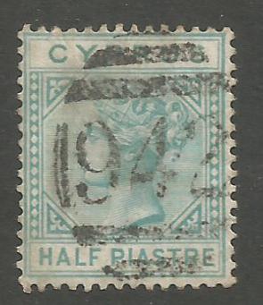 Cyprus Stamps SG 011 1881 Half Piastre - USED (h950)