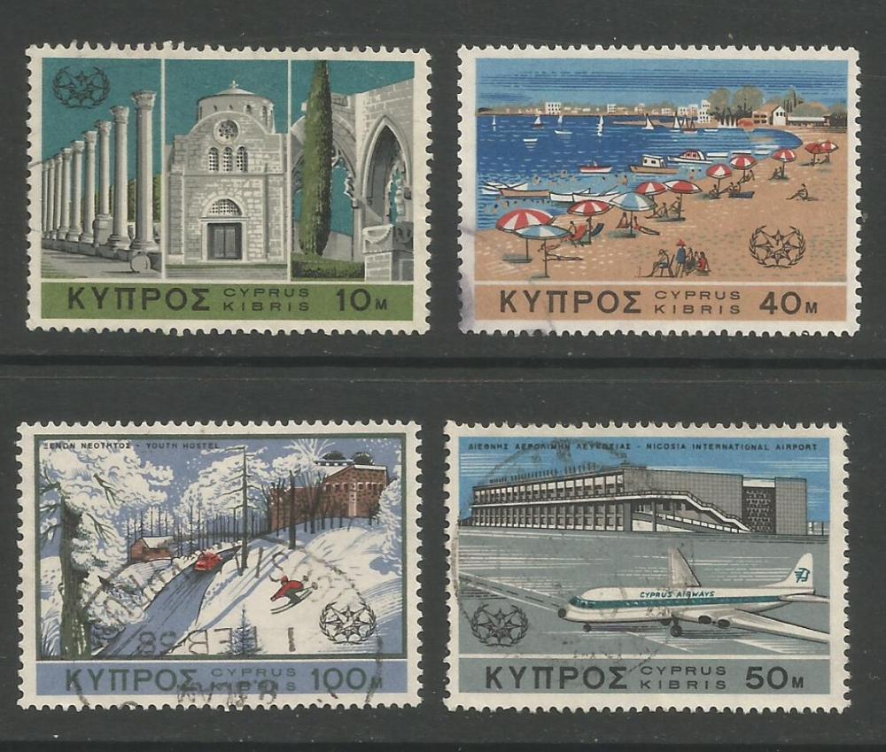 Cyprus Stamps SG 309-12 1967 Tourist Year - USED (h958)