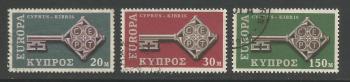 Cyprus Stamps SG 319-21 1968 Europa key - USED (h959)