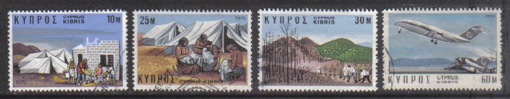 Cyprus Stamps SG 455-58 1976 Reactivation Program - USED (g778)