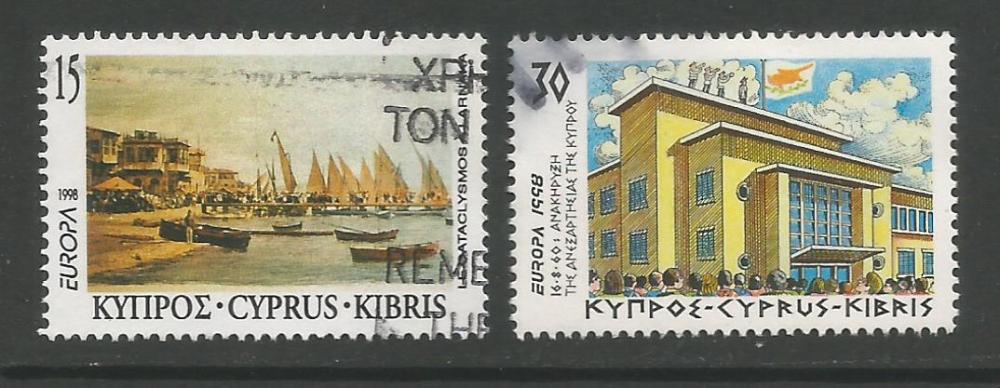 Cyprus Stamps SG 939-40 1998 Europa Festivals - USED (h968)