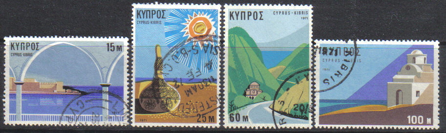 Cyprus Stamps SG 378-81 1971 Tourism - USED (d654)