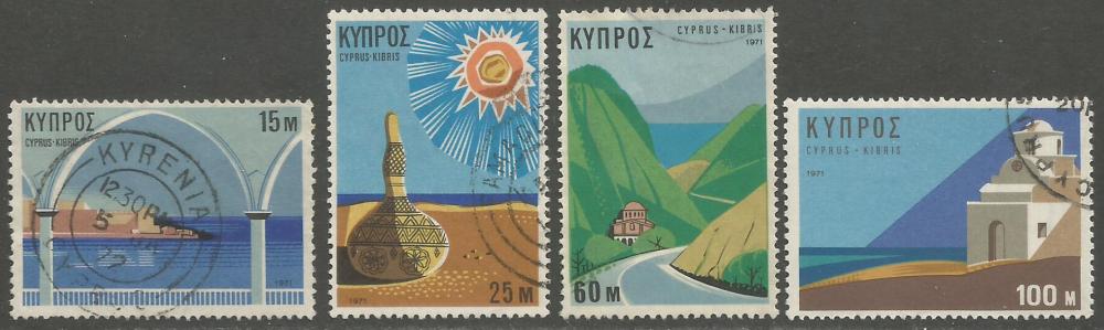 Cyprus Stamps SG 378-81 1971 Tourism - USED (h977)