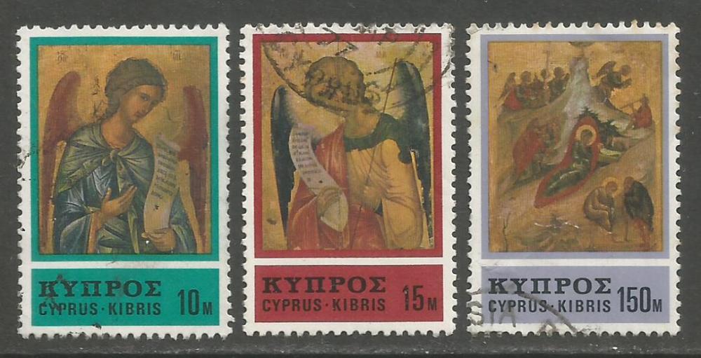 Cyprus Stamps SG 478-80 1976 Christmas - USED (h980)