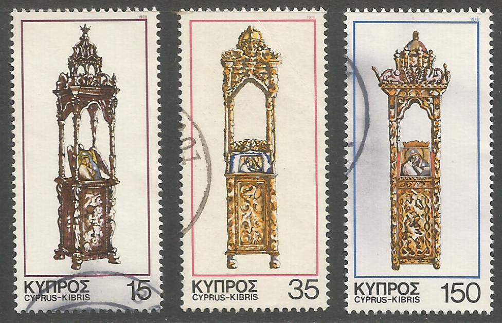 Cyprus Stamps SG 515-17 1978 Christmas - USED (h982)
