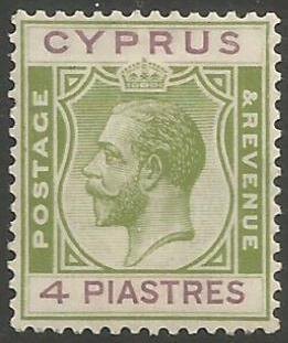 Cyprus Stamps SG 110 1924 4 Piastres - MH 