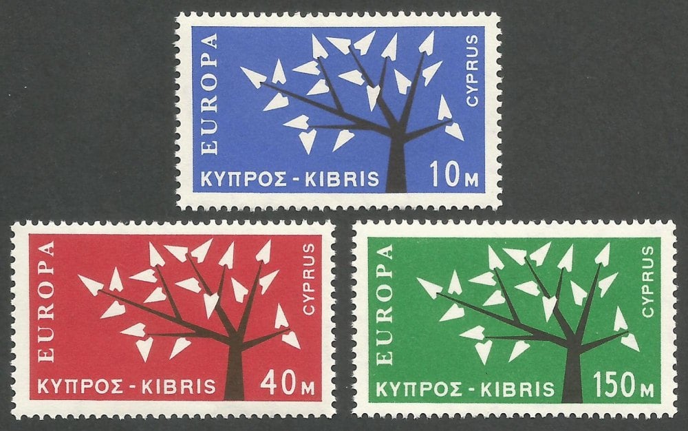Cyprus Stamps SG 224-26 1963 Europa Tree - MINT