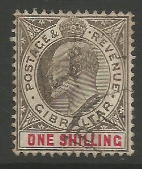 Gibraltar Stamps SG 0061 or 0061a 1906/08 Six pence - USED (K035)