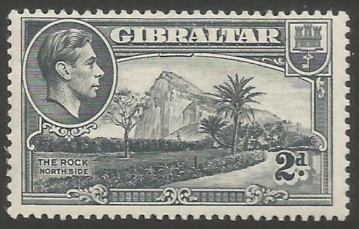 Gibraltar Stamps SG 0124a 1940 Two Penny - MINT (k047)