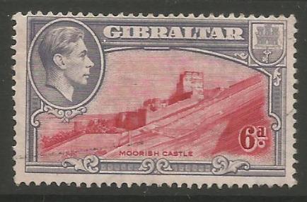 Gibraltar Stamps SG 0126 1938 Six penny - USED (k53)