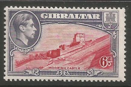 Gibraltar Stamps SG 0126b 1942 Six penny - MLH (k55)