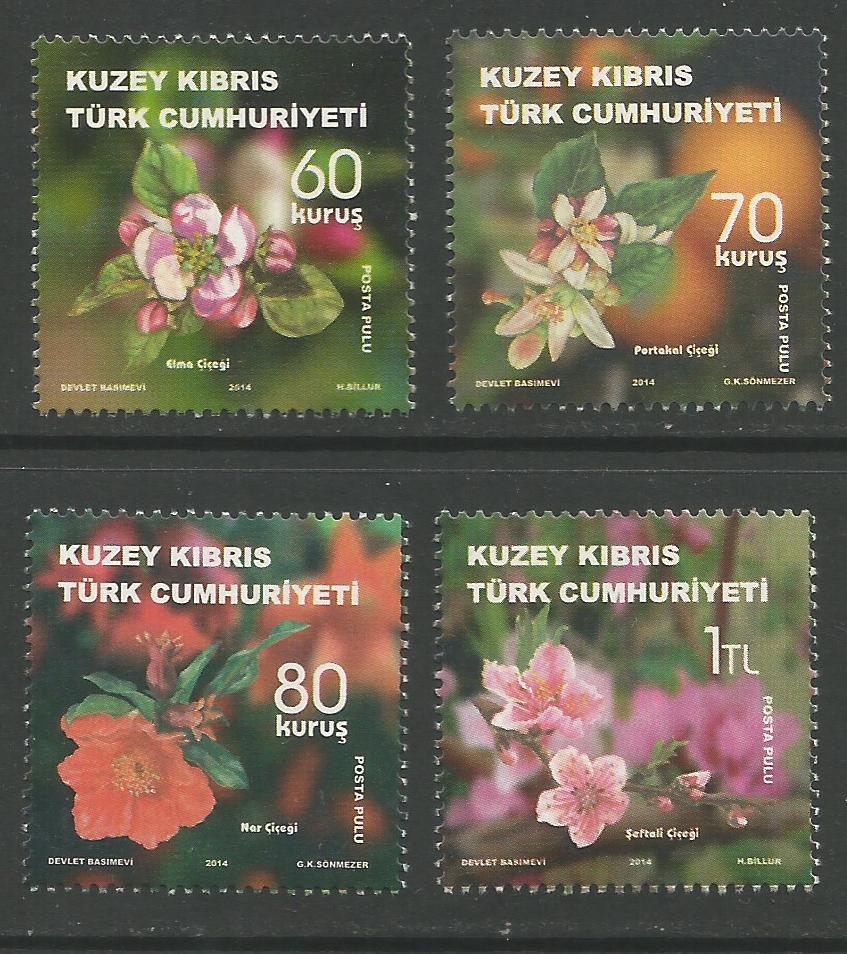 North Cyprus Stamps SG 2014 (h) Fruit Tree Flowers - MINT
