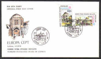 North Cyprus Stamps SG 63-64 1978 Europa - Official FDC