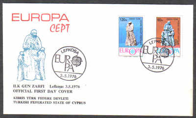 North Cyprus Stamps SG 27-28 1976 Europa - Official FDC