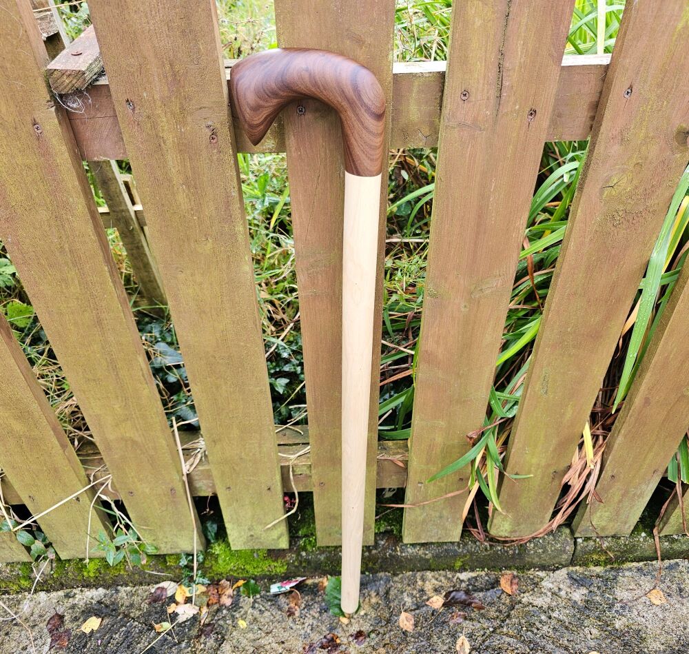 IRISH NAZEL WALKING STICK WITH A BLACK WALNUT HANDLE AL43