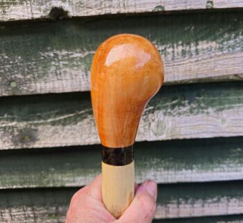 Irish silver birch walking stick with an Irish yew handle and an irish bog oak spacer 530ew