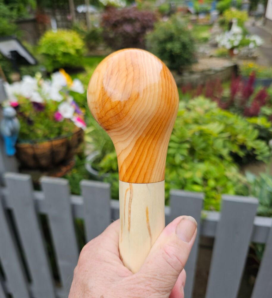 IRISH SILVER BIRCH WALKING STICK WITH AN IRISH YEW HANDLE 591AL