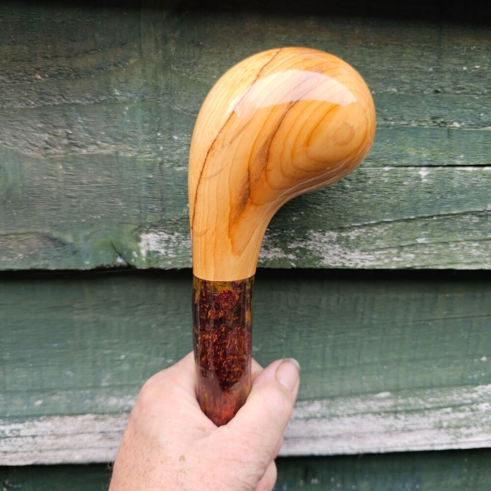 IRISH BLACKTHORN WALKING STICK WITH AN IRISH YEW HANDLE 594AL