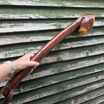 A MASSIVE 1.4 KG OF SOLID IRISH BLACKTHORN CUDGEL SHOW PIECE LF596LF