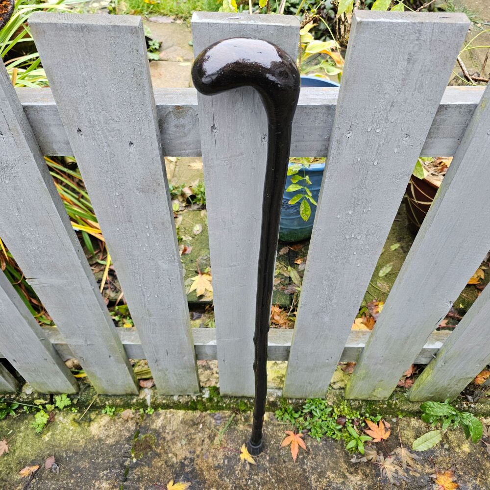 IRISH BLACKTHORN WALKING STICK WITH AN IRISH BOG OAK HANDLE 592EW