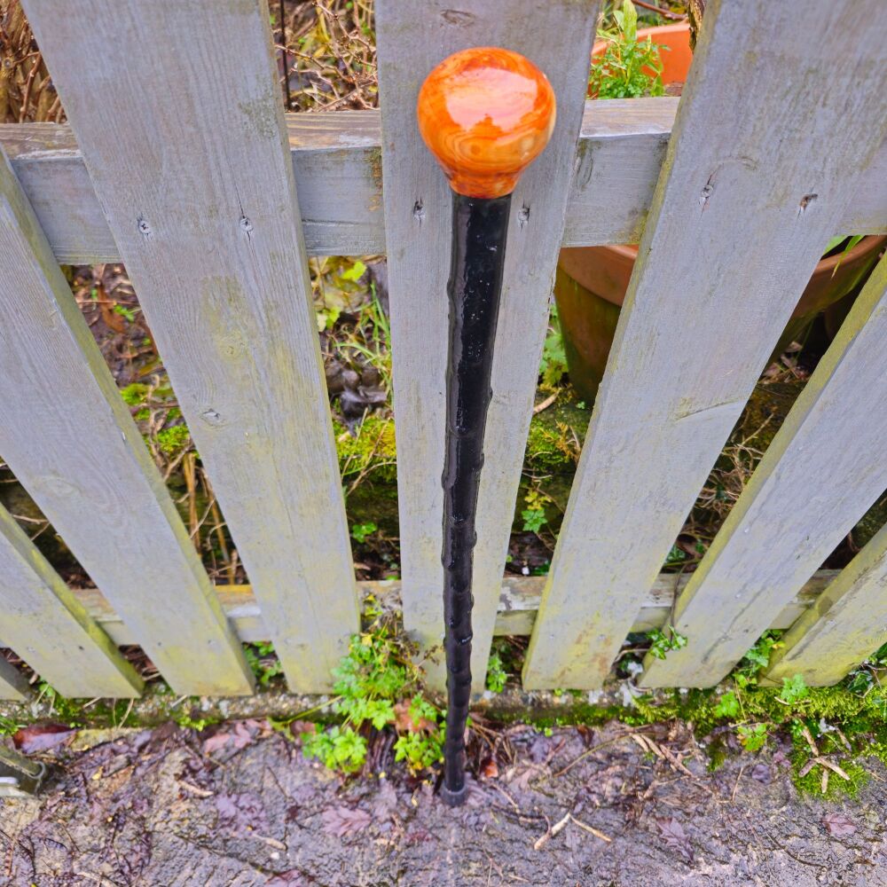 IRISH BLACKTHORN WALKING STICK WITH AN IRISH YEW HANDLE 733ew