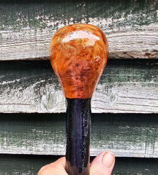 IRISH BLACKTHORN WALKING STICK WITH AN IRISH BURL ELM HANDLE 833EW