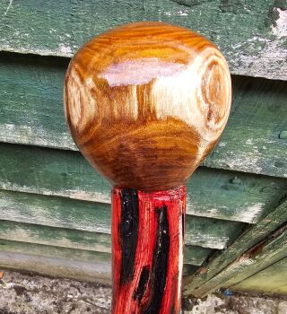 IRISH GORSE WALKING STICK WITH AN IRISH LABURNUM KNOB HANDLE 839EW