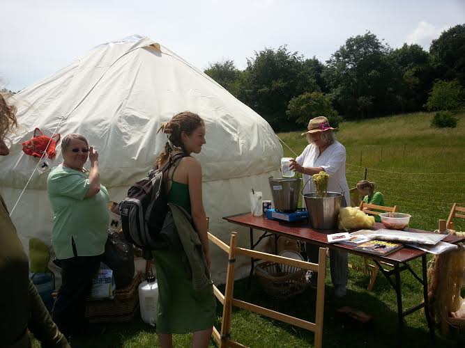knitting the map at the festival of nature 2014