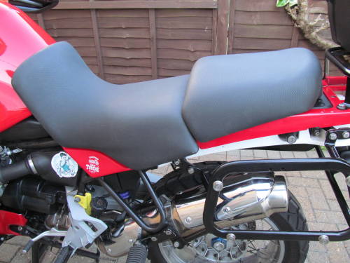 BMW R1100GS seat after recovering