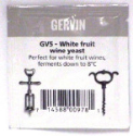 Gervin GV5 White Fruit Wine Yeast - sachet BBE 05/22
