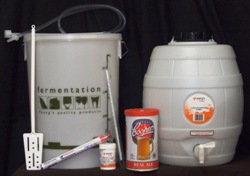 Complete Mini Brewery Starter Kit with Basic 5 Gallon Barrel or Bottles