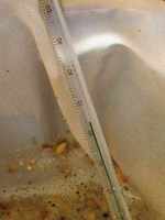The grain is now at 65°C to mash for 90 minutes