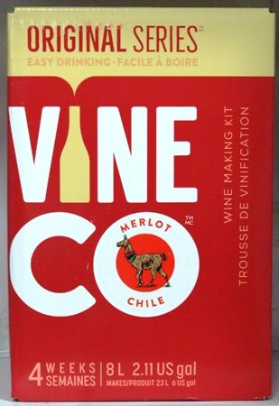 Vineco Original Series Chilean Merlot 30 bottle home red wine making kit