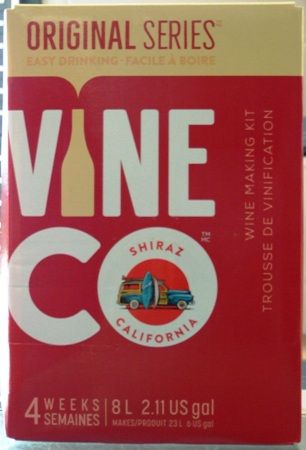 Vineco Original Series Shiraz 30 bottle red wine kit for making wine at hom