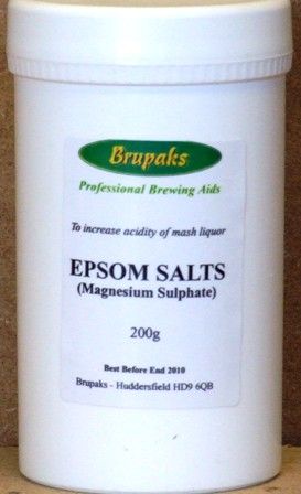 Brupaks Epsom Salts (Magnesium Sulphate) Water Treatment - 200g packs