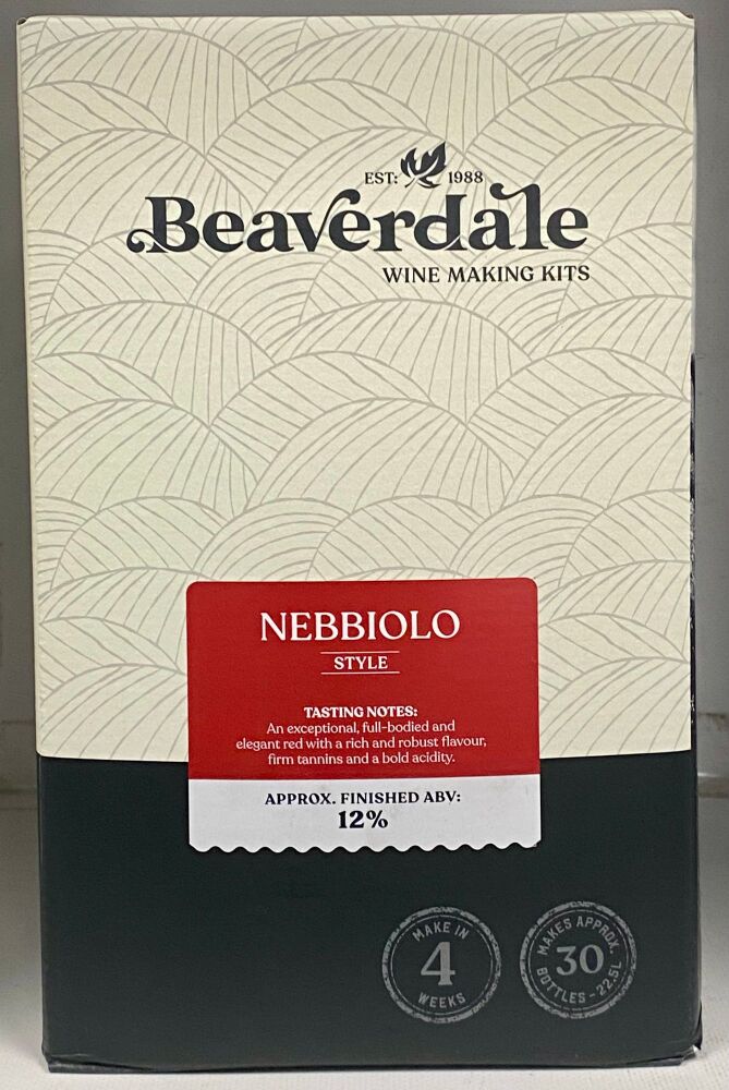 Beaverdale  "Barolo" style, Nebbiolo - 30 Bottle red wine kit