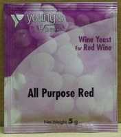 Youngs all purpose red wine yeast - sachet