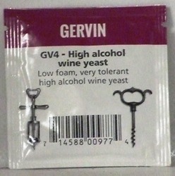Gervin GV4 High Alcohol Wine Yeast  - sachet