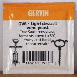 Gervin GV6 Light Dessert Wine Yeast - sachet