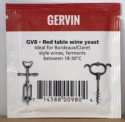 Gervin GV8 Bordeaux/Claret Wine Yeast - sachet