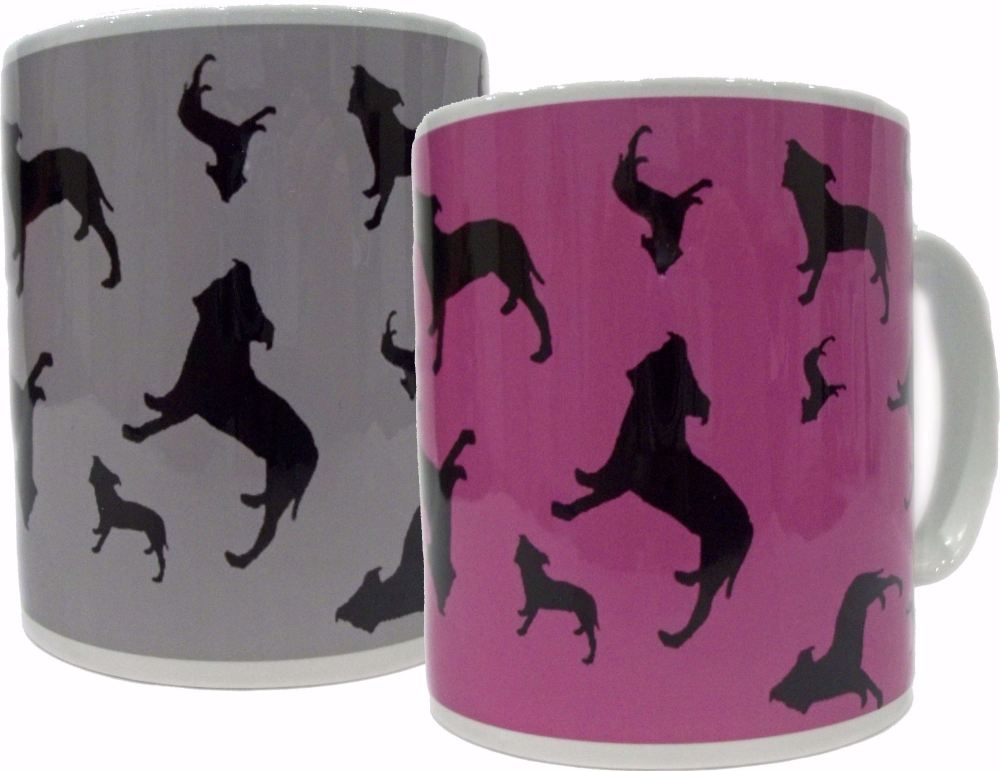 Staffordshire Bull Terrier Dog Silhouette Staffy Staffie Ceramic Mug