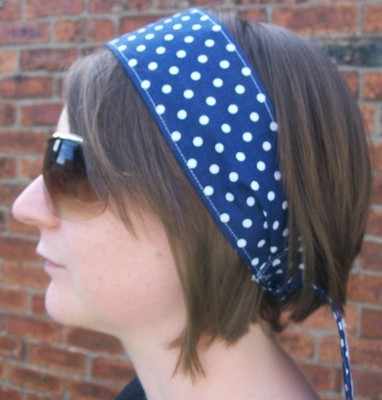 Blue Spotty Head Tie