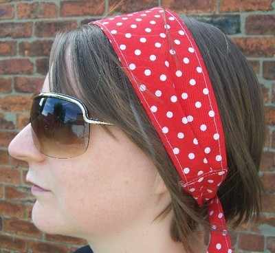 Red Spotty Hair Tie