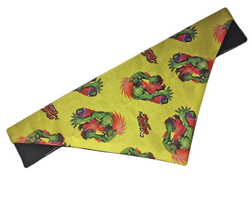 Official Street Fighter Classic Blanka Arcade Dog And Cat Bandana Yellow