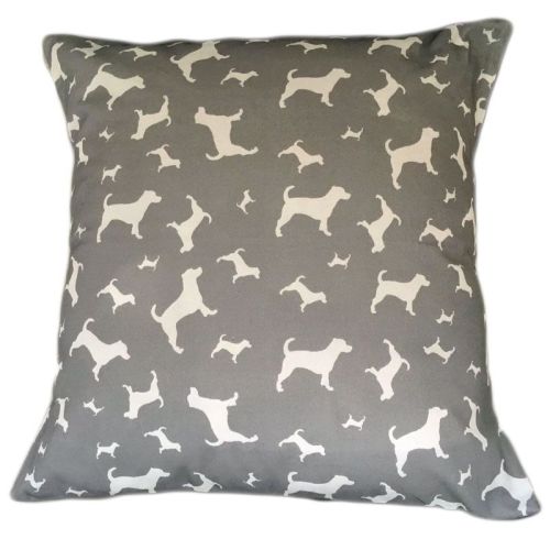 Jack Russell Terrier Dog Cushion Breed Silhouette Grey Jack Russel