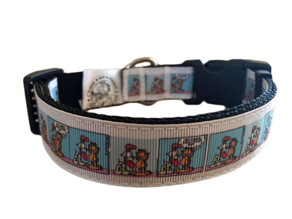 Garfield And Odie Comic Strip Adjustable Dog Collar
