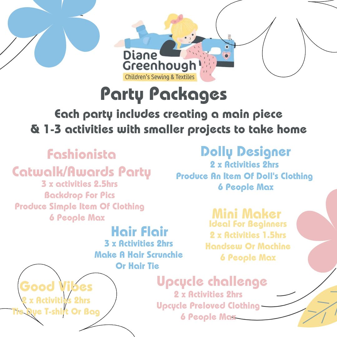 childrens sewing fashion party packages lincoln